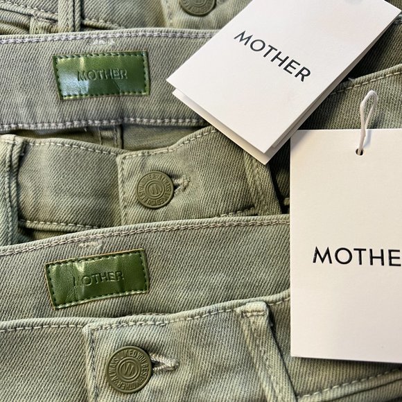 MOTHER Women's The Hustler Ankle Fray Jeans ( Green-Lt ) NWT - Picture 7 of 7
